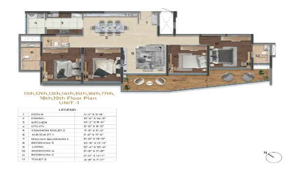 Featured Image of Purva Orient Grand Floor Plan 3