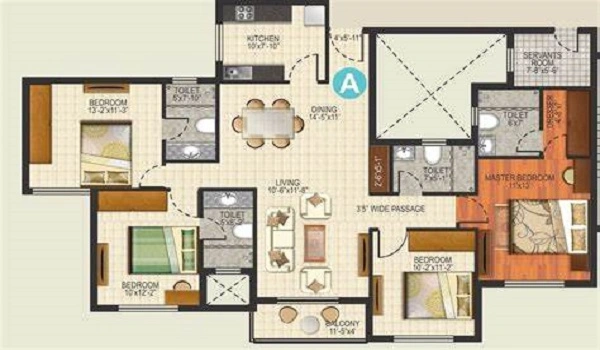 Featured Image of Purva Park Royale 4 BHK Apartment Floor Plan